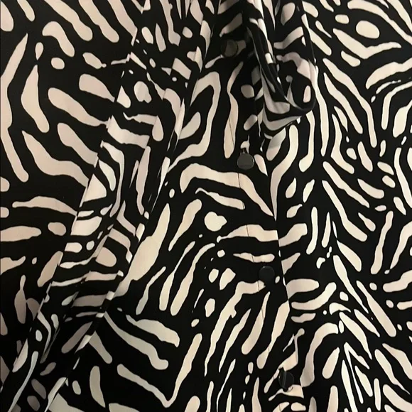 MERONA Womens Dress Black and White Patterned Dress Office Professional Medium - Picture 5 of 5